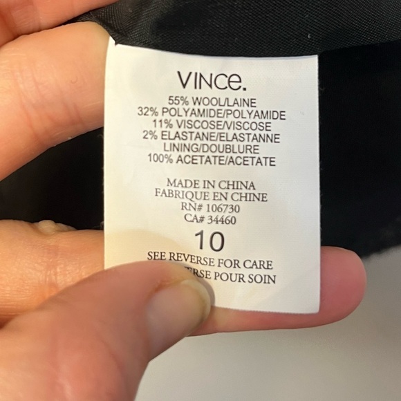 Vince Wool Blend Charcoal Gray Blazer Size 10 - Picture 2 of 10